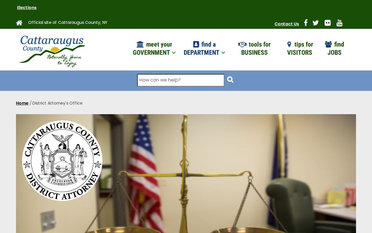 Cattaraugus County criminal court District Attorney office page